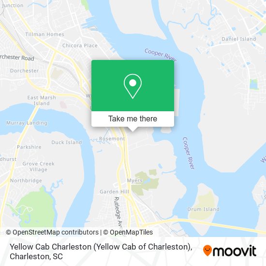 Mapa de Yellow Cab Charleston