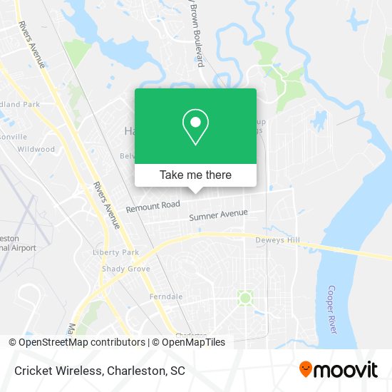 Mapa de Cricket Wireless