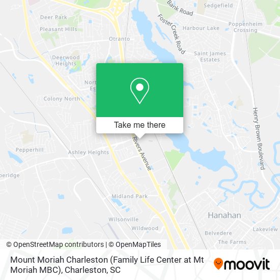 Mount Moriah Charleston (Family Life Center at Mt Moriah MBC) map