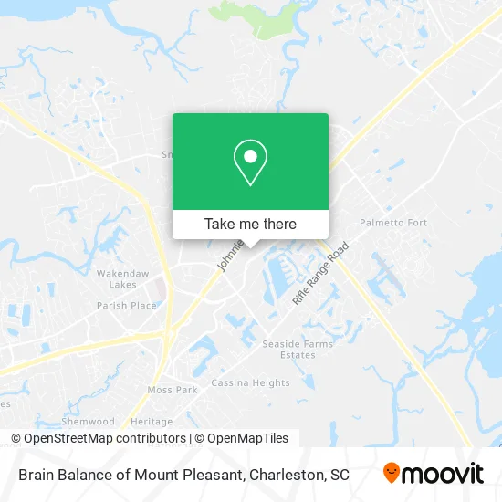 Brain Balance of Mount Pleasant map