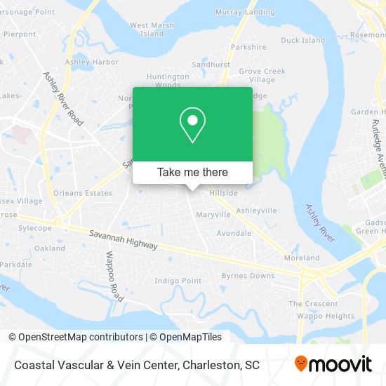 Mapa de Coastal Vascular & Vein Center