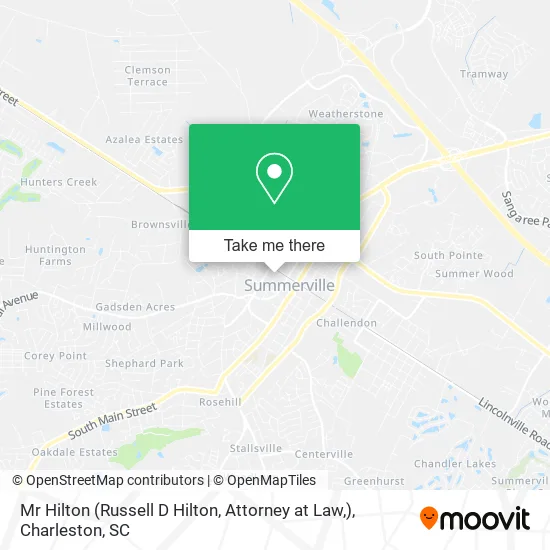 Mr Hilton (Russell D Hilton, Attorney at Law,) map