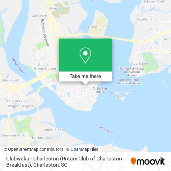 Mapa de Clubwaka - Charleston (Rotary Club of Charleston Breakfast)