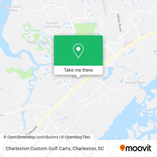 Mapa de Charleston Custom Golf Carts