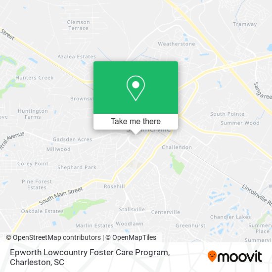 Mapa de Epworth Lowcountry Foster Care Program