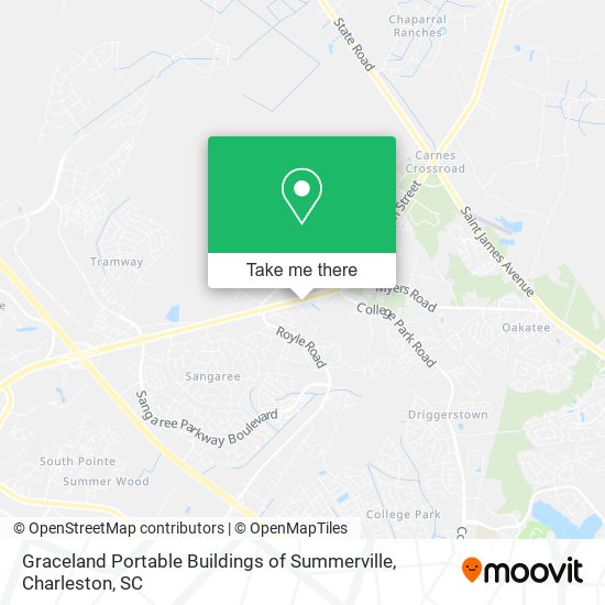 Graceland Portable Buildings of Summerville map
