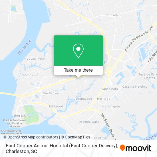 Mapa de East Cooper Animal Hospital (East Cooper Delivery)