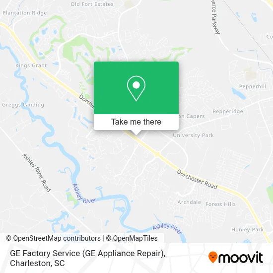 GE Factory Service (GE Appliance Repair) map