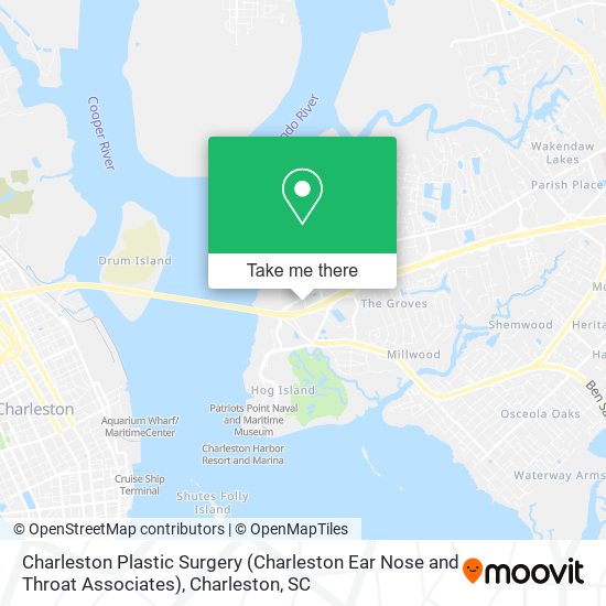 Mapa de Charleston Plastic Surgery (Charleston Ear Nose and Throat Associates)