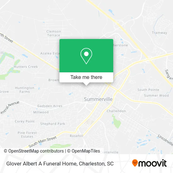 Glover Albert A Funeral Home map