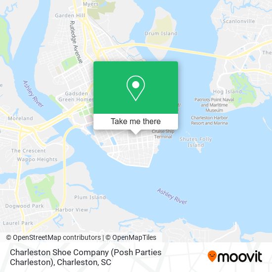 Mapa de Charleston Shoe Company (Posh Parties Charleston)