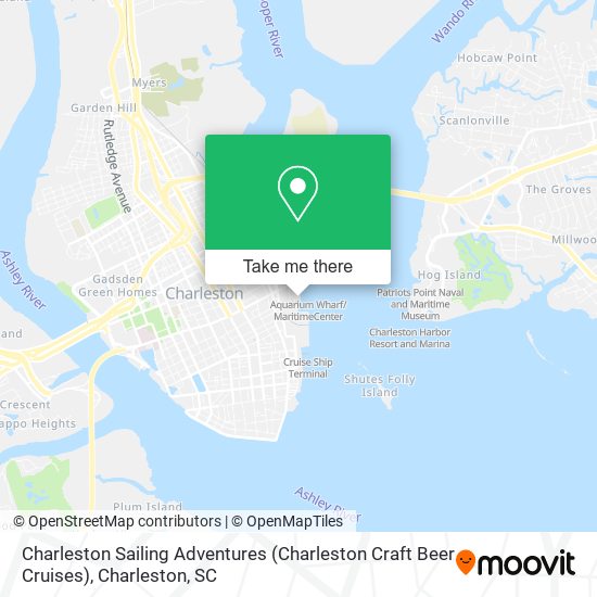 Mapa de Charleston Sailing Adventures (Charleston Craft Beer Cruises)