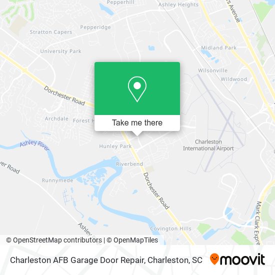 Mapa de Charleston AFB Garage Door Repair