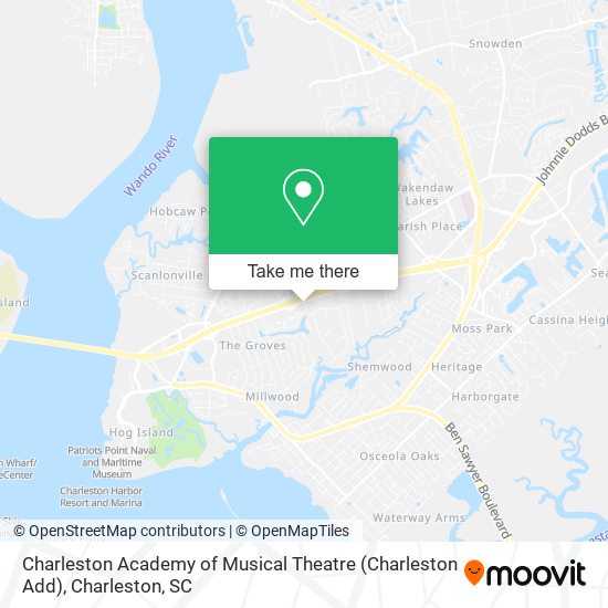 Mapa de Charleston Academy of Musical Theatre (Charleston Add)