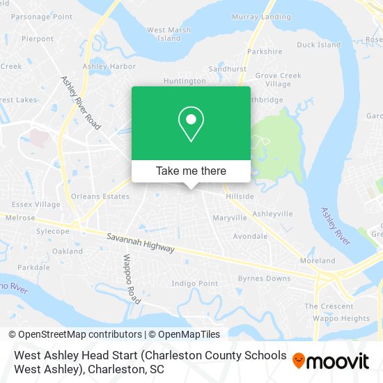 West Ashley Head Start (Charleston County Schools West Ashley) map