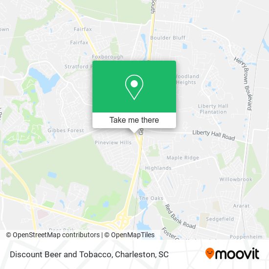 Mapa de Discount Beer and Tobacco