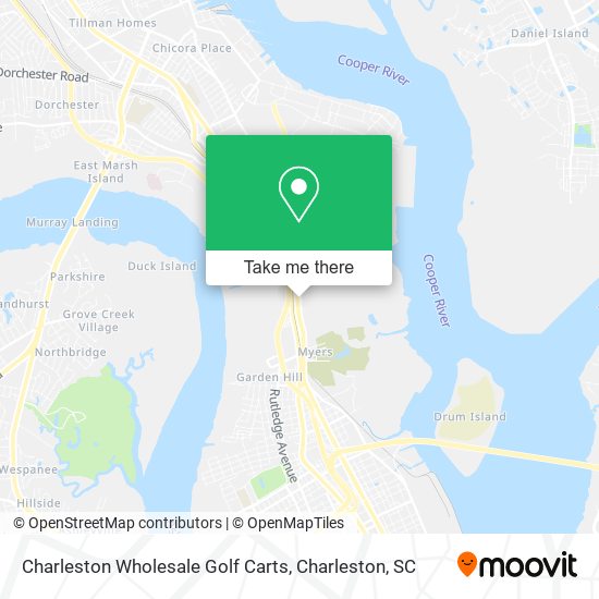 Mapa de Charleston Wholesale Golf Carts