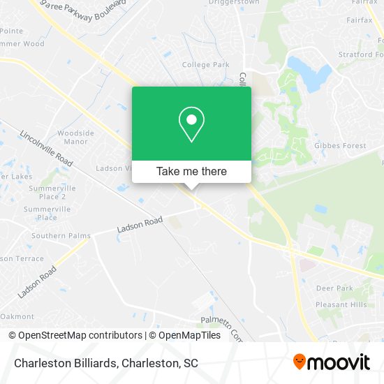 Charleston Billiards map