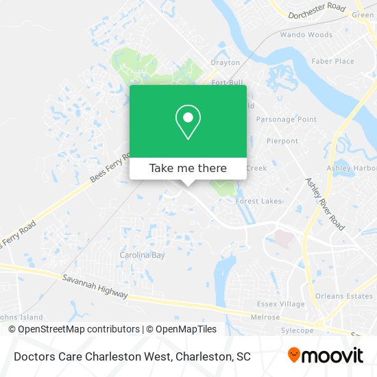 Mapa de Doctors Care Charleston West