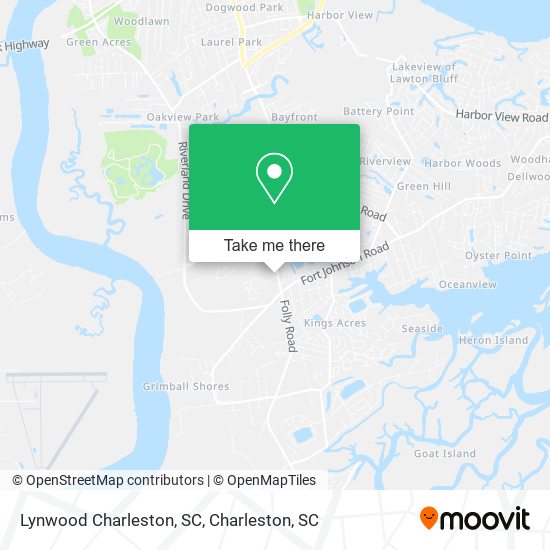 Mapa de Lynwood Charleston, SC