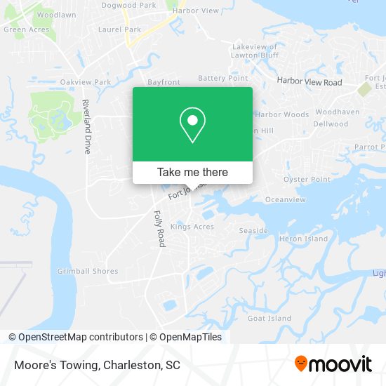 Mapa de Moore's Towing