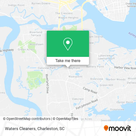 Waters Cleaners map