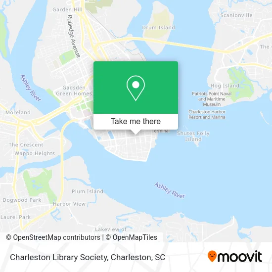 Charleston Library Society map