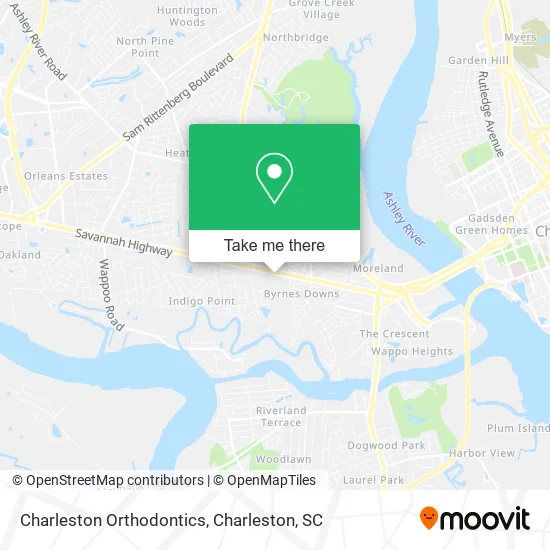 Charleston Orthodontics map
