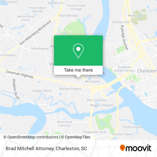 Brad Mitchell Attorney map