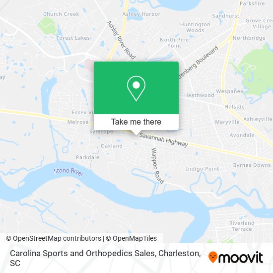 Carolina Sports and Orthopedics Sales map