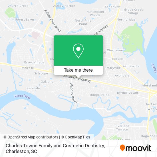 Mapa de Charles Towne Family and Cosmetic Dentistry