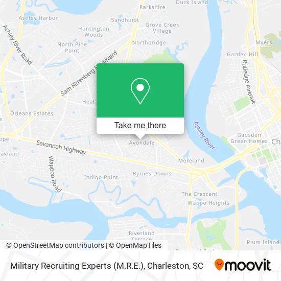Military Recruiting Experts (M.R.E.) map