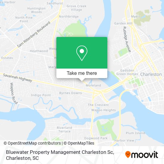 Bluewater Property Management Charleston Sc map