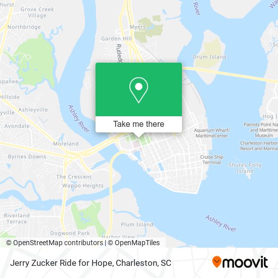 Mapa de Jerry Zucker Ride for Hope