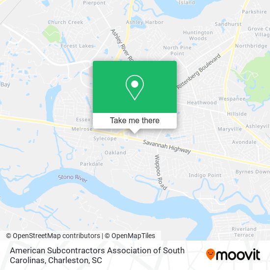 American Subcontractors Association of South Carolinas map