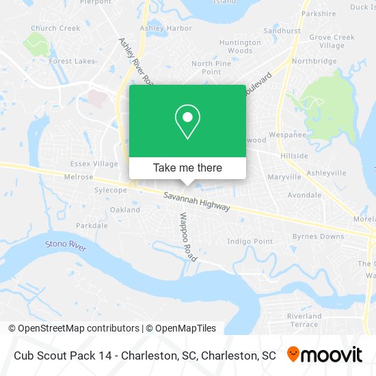 Mapa de Cub Scout Pack 14 - Charleston, SC