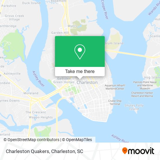 Charleston Quakers map