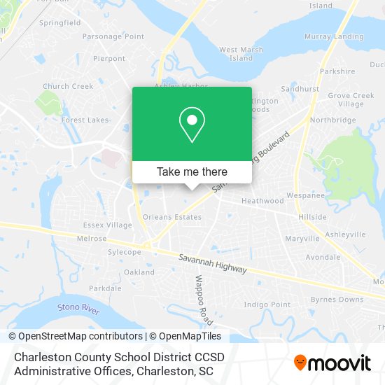 Mapa de Charleston County School District CCSD Administrative Offices