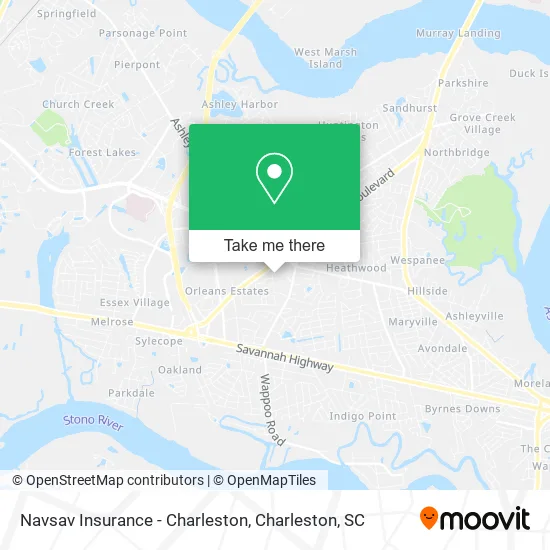 Navsav Insurance - Charleston map