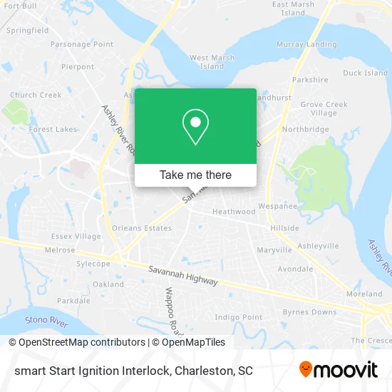 smart Start Ignition Interlock map