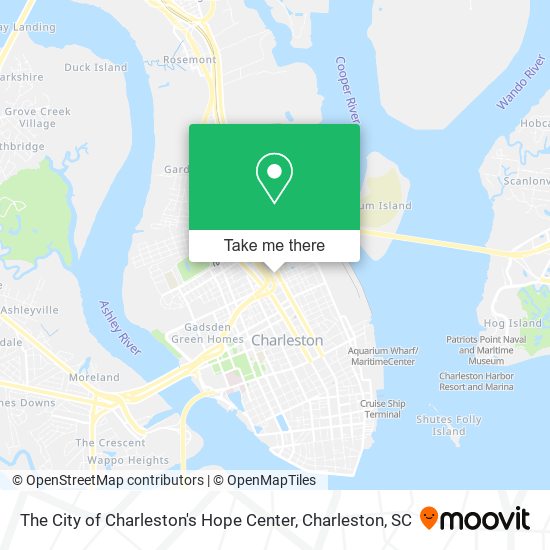 The City of Charleston's Hope Center map