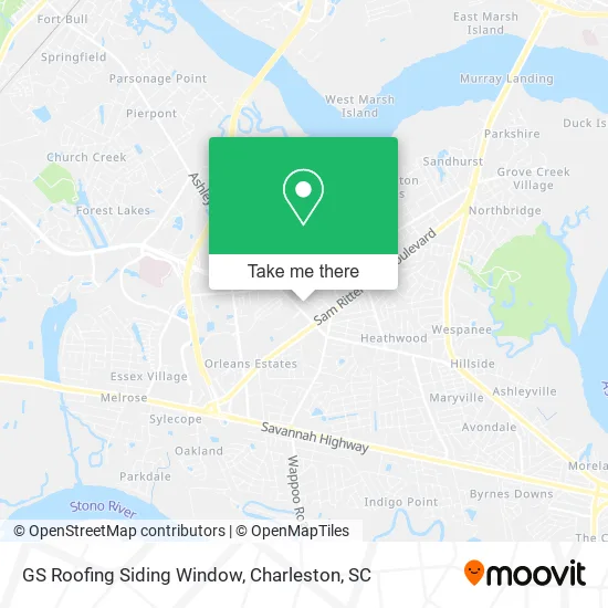 GS Roofing Siding Window map