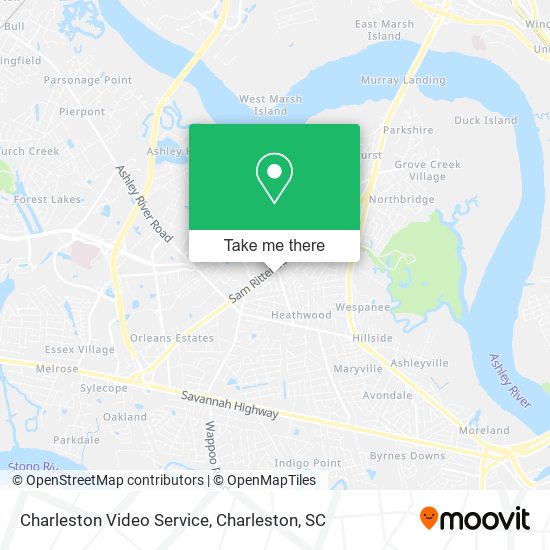 Mapa de Charleston Video Service