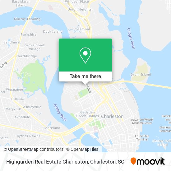 Highgarden Real Estate Charleston map