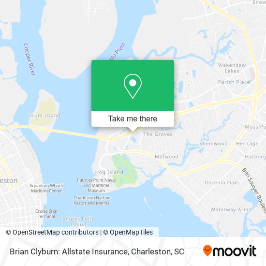 Mapa de Brian Clyburn: Allstate Insurance