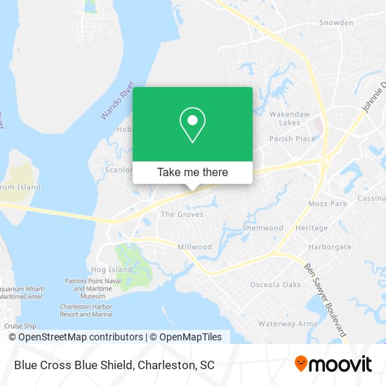 Mapa de Blue Cross Blue Shield