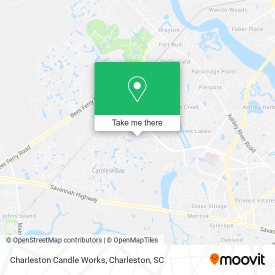 Charleston Candle Works map