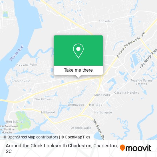 Mapa de Around the Clock Locksmith Charleston