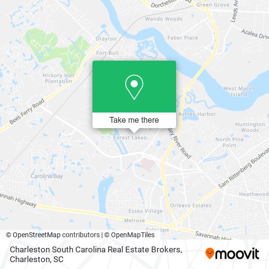 Mapa de Charleston South Carolina Real Estate Brokers