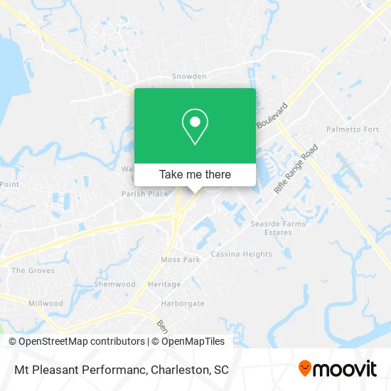Mt Pleasant Performanc map